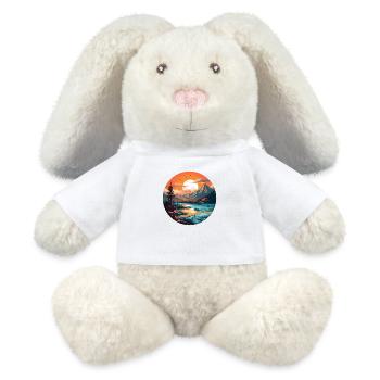 Lac de rêve - Lapin en peluche recyclé MiniFeet® Crème - blanc - Devant