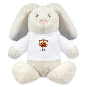 Crazy Veggies: Carved Pumpkin Thumbs Up - MiniFeet® RecycelHase® Bunny Cream - white - Front