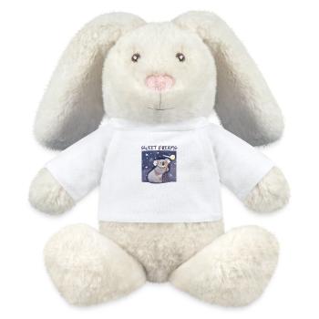 Cute Koala Astronomer: Starry Sky Exploration - MiniFeet® RecycelHase® Bunny Cream - white - Front