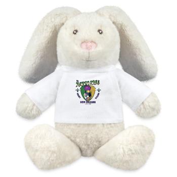 Mardi Gras Krewe Paintball Wisard - MiniFeet® RecycelHase® Bunny Cream - white - Front