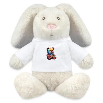 Teddybär / Kuscheltier / Stofftier / Geschenkidee - MiniFeet® RecycelHase® Creme - Weiß - Vorne