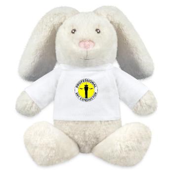 Air Traffic Controller ATC Aviation Humor Airplane - MiniFeet® RecycelHase® Bunny Cream - white - Front
