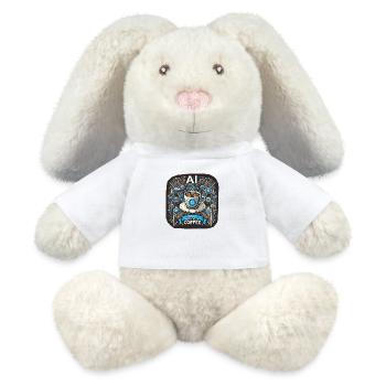 AI will change the world. But first, coffee - MiniFeet® RecycelHase® Bunny Cream - white - Front