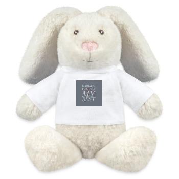 Darling you are my best - MiniFeet® RecycelHase® Creme - Weiß - Vorne
