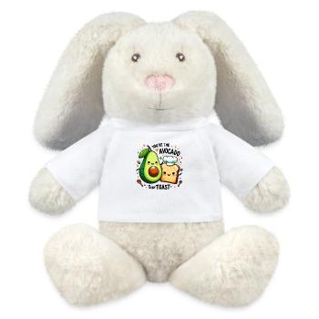 Happy Avocado Toast - Cute and Funny - MiniFeet® RecycelHase® Bunny Cream - white - Front