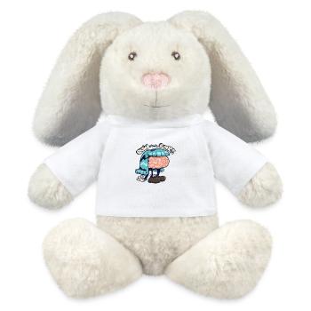 brain with bangs - MiniFeet® RecycelHase® Bunny Cream - white - Front