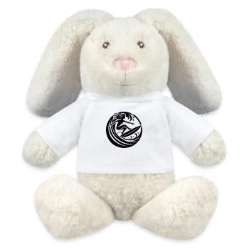 Earthverse Surfer Weibliches Logo schwarz - MiniFeet® RecycelHase® Creme - Weiß - Vorne