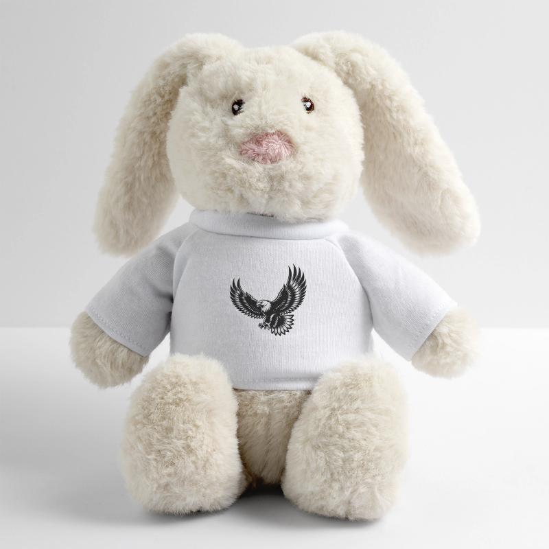 Aigle expressif aux ailes déployées Lapin en peluche recyclé MiniFeet® Crème