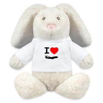 Avions - Lapin en peluche recyclé MiniFeet® Crème - blanc - Devant