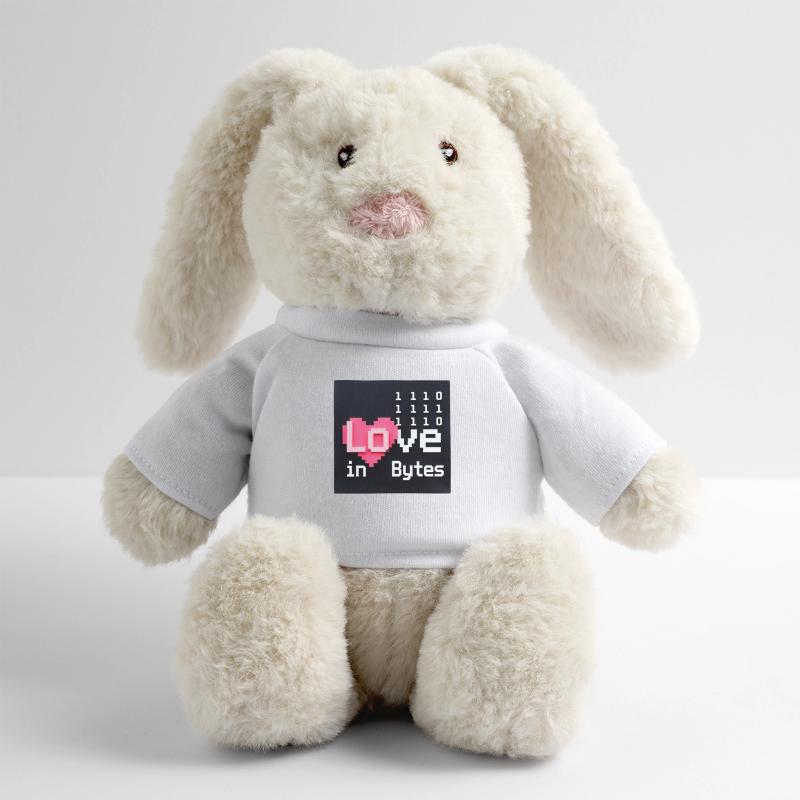Liebe in Bytes Pixel Art MiniFeet® RecycelHase® Creme