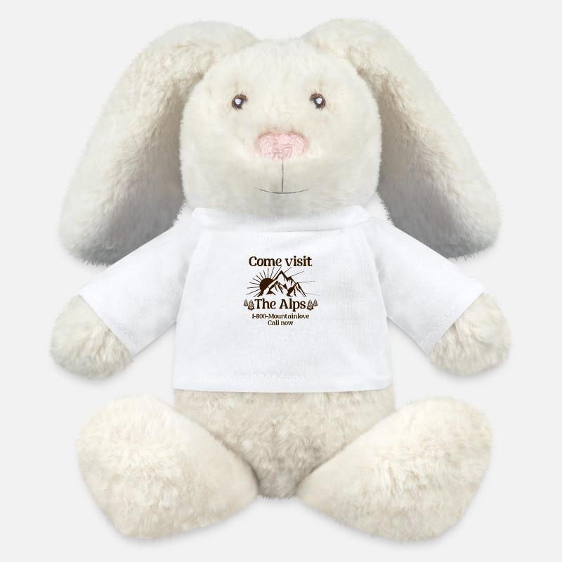 Come visit the alps - MiniFeet® RecycelHase® Creme - Weiß