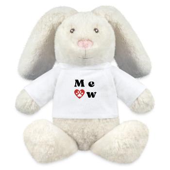 MEOW_LOVE - MiniFeet® RecycelHase® Bunny Cream - white - Front