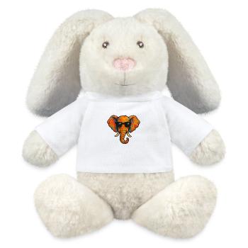Elephant Color Comic - MiniFeet® RecycelHase® Bunny Cream - white - Front