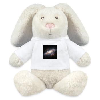 Fenêtre de lumière de la galaxie - Lapin en peluche recyclé MiniFeet® Crème - blanc - Devant