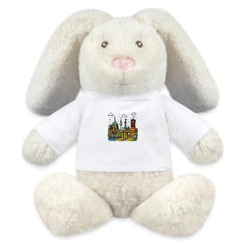 Ville de Berlin - Lapin en peluche recyclé MiniFeet® Crème - blanc - Devant