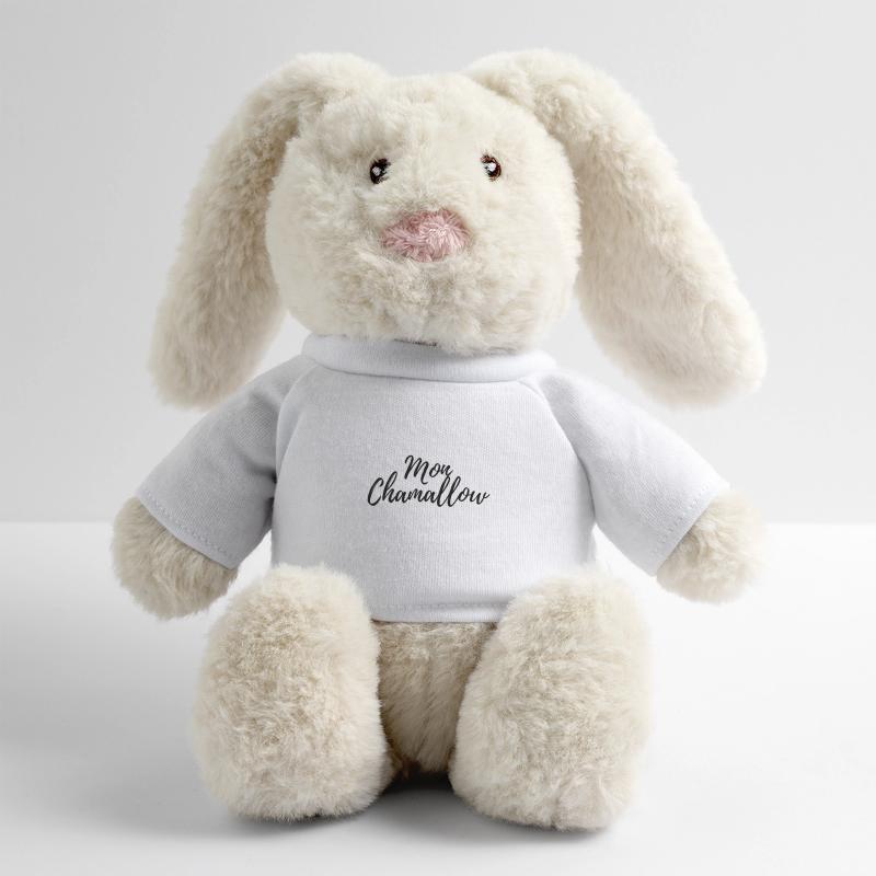 MON CHAMALLOW Lapin en peluche recyclé MiniFeet® Crème