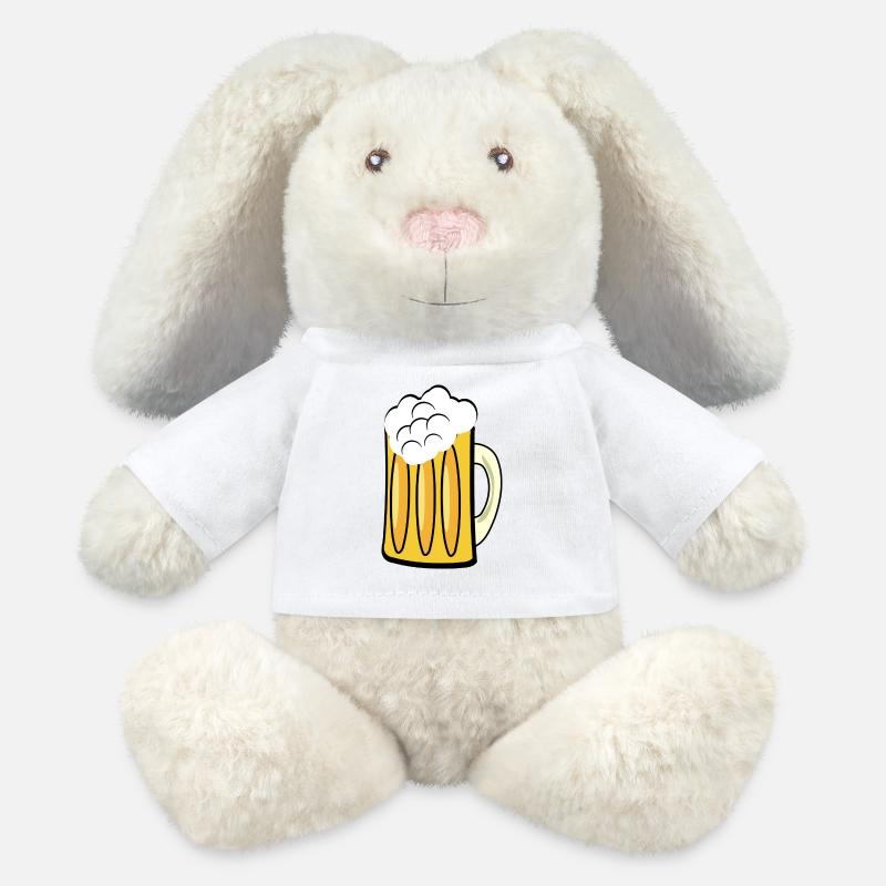 Bierkrug mit Schaum - MiniFeet® RecycelHase® Creme - Weiß