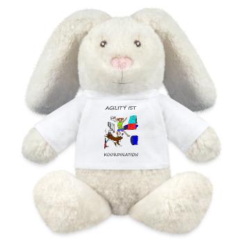 Agility ist -- Koordination - MiniFeet® RecycelHase® Creme - Weiß - Vorne