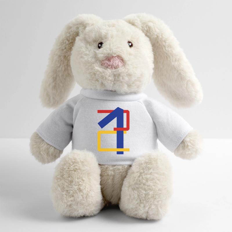 Twelve angular MiniFeet® RecycelHase® Bunny Cream