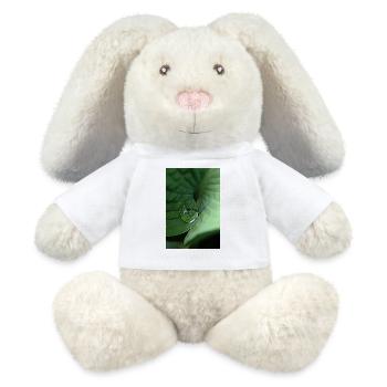 Blattgrün Tropentau - MiniFeet® RecycelHase® Creme - Weiß - Vorne
