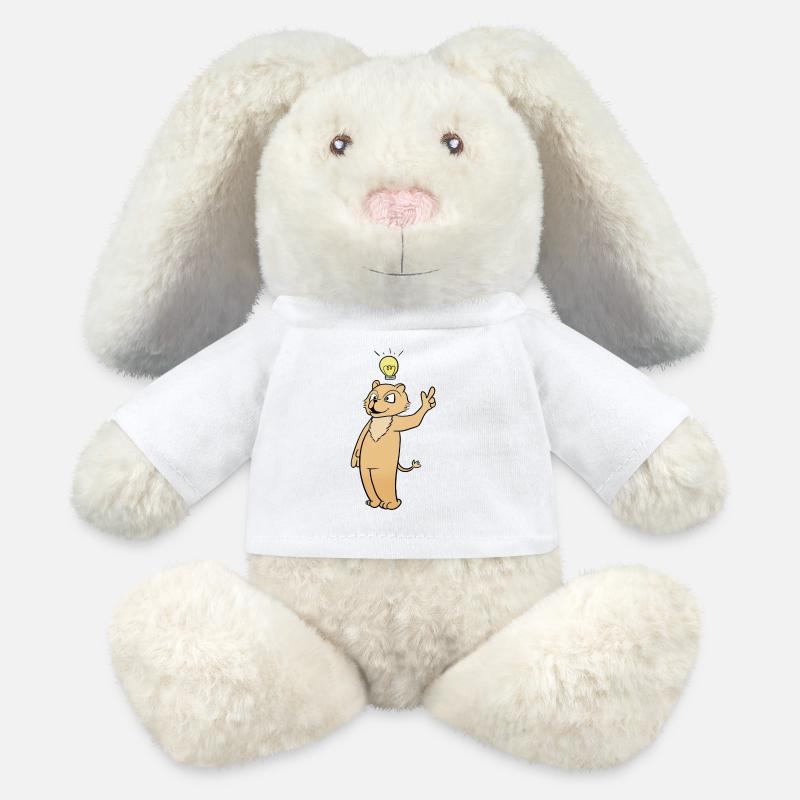 Idée - Lapin en peluche recyclé MiniFeet® Crème - blanc