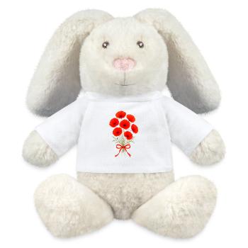 Bouquet - Poppy - Poppy - MiniFeet® RecycelHase® Bunny Cream - white - Front
