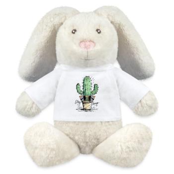 Cactus Sunglasses Design - MiniFeet® RecycelHase® Bunny Cream - white - Front