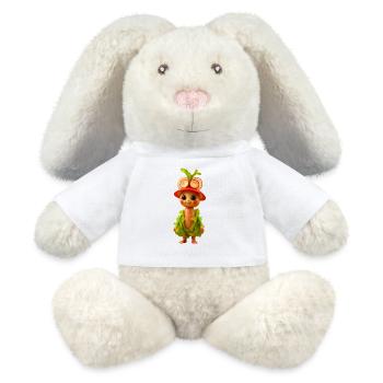 Funny vegetable figurine ideal for children - MiniFeet® RecycelHase® Bunny Cream - white - Front