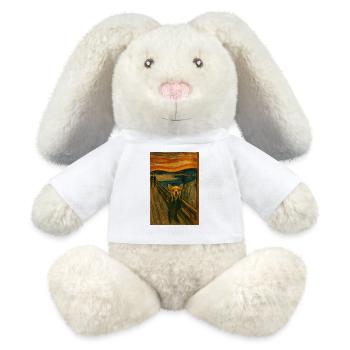 Dread dog on the coastal path - MiniFeet® RecycelHase® Bunny Cream - white - Front