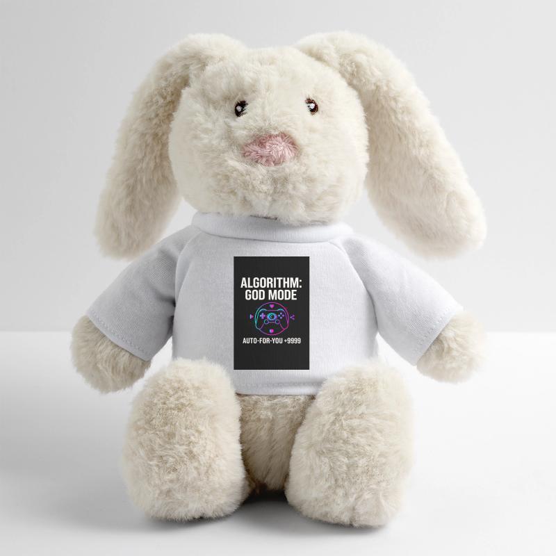 Algorithme Mode Dieu Lapin en peluche recyclé MiniFeet® Crème