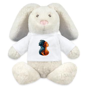 Paar Wasser und Feuer umschlugen mit Baumwurzeln - MiniFeet® RecycelHase® Creme - Weiß - Vorne