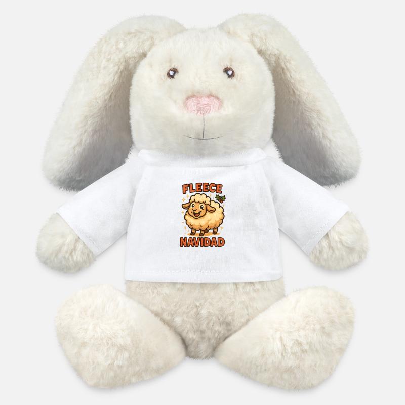Lustiges Weihnachts Geschenk - MiniFeet® RecycelHase® Creme - Weiß