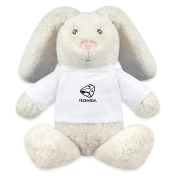 Bloc technique - Lapin en peluche recyclé MiniFeet® Crème - blanc - Devant