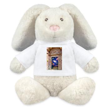 Space Gate Cosmic Portal Door - MiniFeet® RecycelHase® Bunny Cream - white - Front