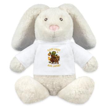 Loot First, Ask Later - MiniFeet® RecycelHase® Bunny Cream - white - Front