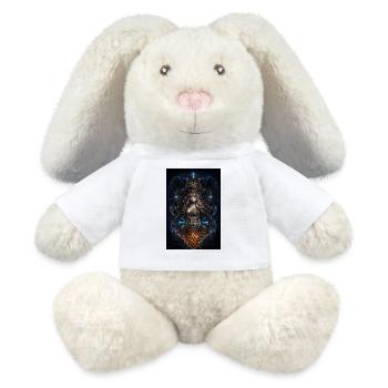 Viking Freya Hugin & Munin Wolf Runes - MiniFeet® RecycelHase® Bunny Cream - white - Front