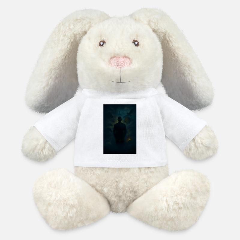 Des puzzles d’ombre dans le brouillard - Lapin en peluche recyclé MiniFeet® Crème - blanc