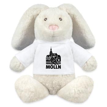 Mölln City Silhouette Landmark - MiniFeet® RecycelHase® Bunny Cream - white - Front