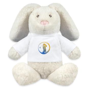Golfer Silhouette Colorful - MiniFeet® RecycelHase® Bunny Cream - white - Front