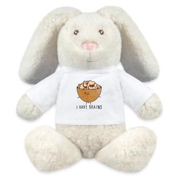 Lustige Kluge Walnuss - MiniFeet® RecycelHase® Creme - Weiß - Vorne