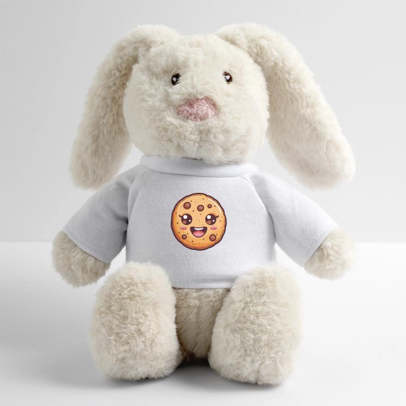 Dessin animé de biscuit mignon Lapin en peluche recyclé MiniFeet® Crème