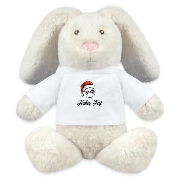 frohes fest nikolaus - MiniFeet® RecycelHase® Creme - Weiß - Vorne