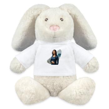 Mona Lisa surf babe - MiniFeet® RecycelHase® Bunny Cream - white - Front