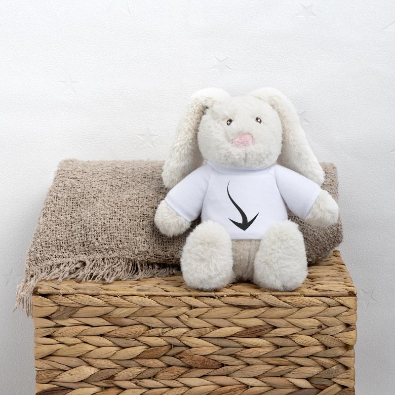 arrow Lapin en peluche recyclé MiniFeet® Crème