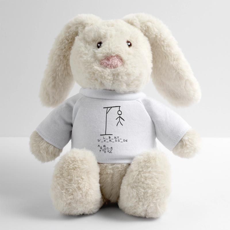 Pendu - Liberté d'expression Lapin en peluche recyclé MiniFeet® Crème
