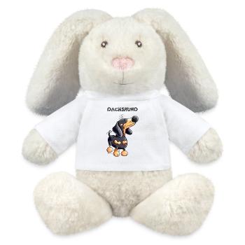 Knuffiger Dackel - MiniFeet® RecycelHase® Creme - Weiß - Vorne
