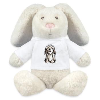 Havanais Chien - Chiens - Animal - Lapin en peluche recyclé MiniFeet® Crème - blanc - Devant