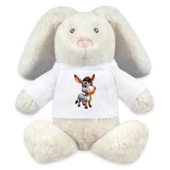 Esel Esel Schnuller Maultier - MiniFeet® RecycelHase® Creme - Weiß - Vorne