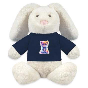 Lustiger Neon Baer - MiniFeet® RecycelHase® Creme - French Navy - Vorne