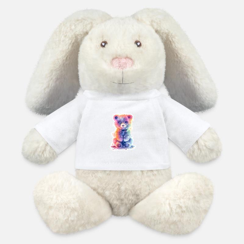Neon Baer - MiniFeet® RecycelHase® Bunny Cream - white